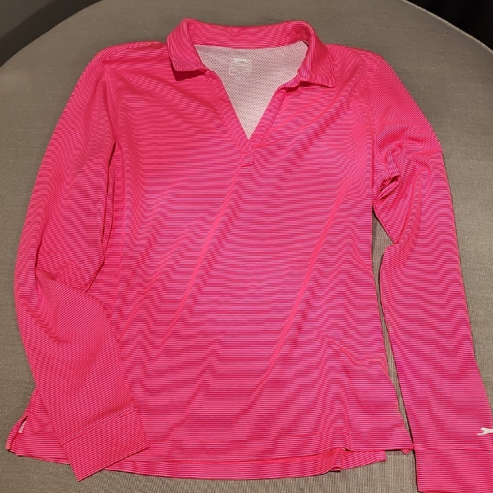 Slazenger Golf Vibrant Pink Long Sleeve Top